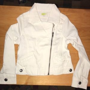BRAND NEW girls white jean jacket